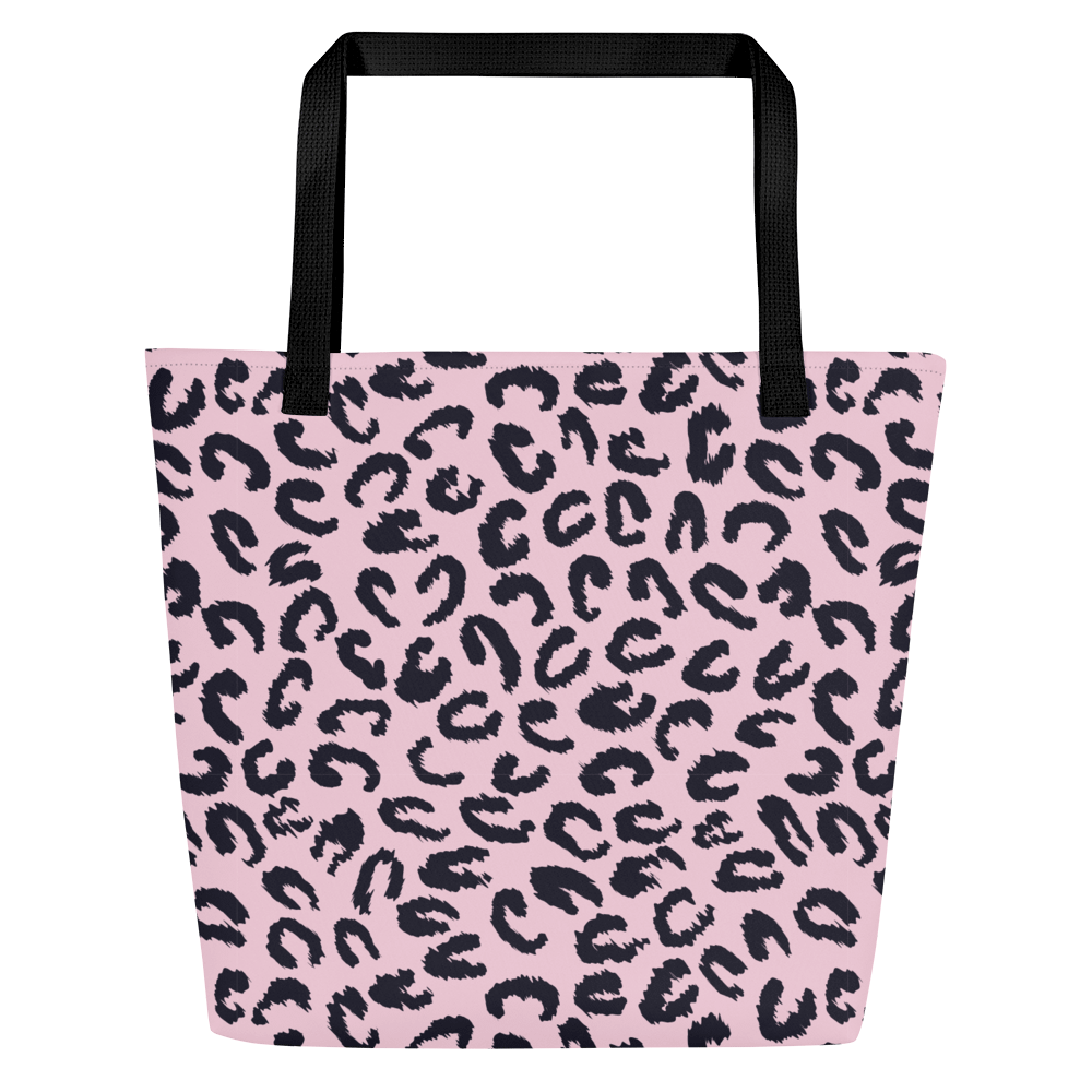 Chic Pink Leopard Print Large Tote Bag for Everyday Use product image (3)