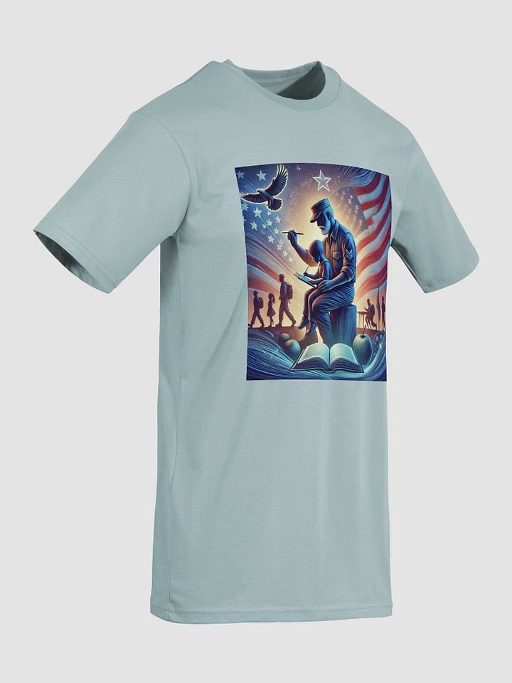 Patriotic Soldier and Child Illustration Tee product image (7)