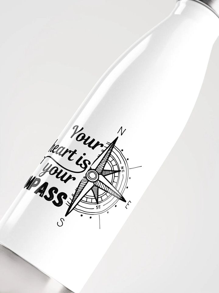 'Your Heart's Your Compass' Steel Water Bottle product image (1)
