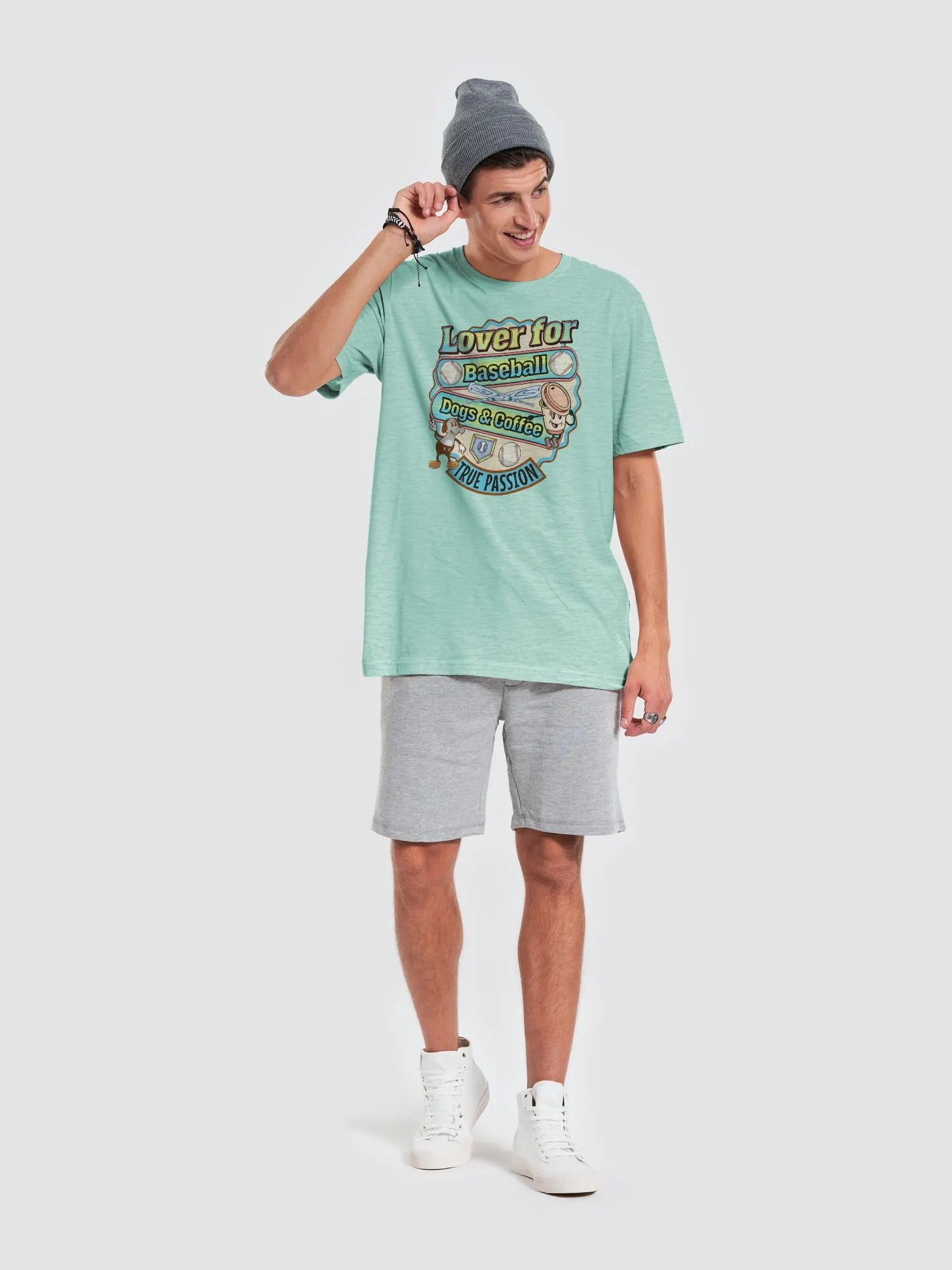 Lover For Baseball Dogs & Coffee True Passion T-Shirt product image (3)