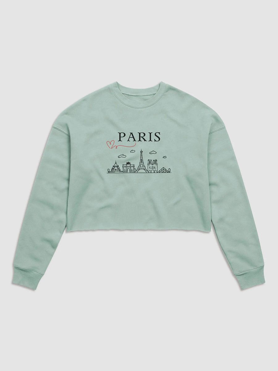 Love Paris with Monuments Crop Sweatshirt | Black Ink product image (2)