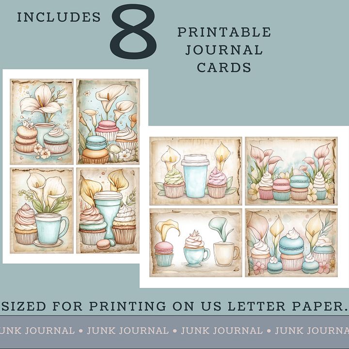 Macaron Lillies - Printable Journal Cards V6 product image (2)