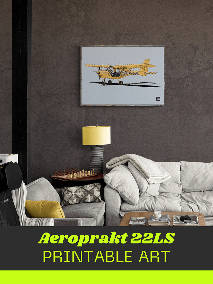 Aeroprakt 22LS Digital Aviation Printable Art Ideal Pilot Gift product image (2)