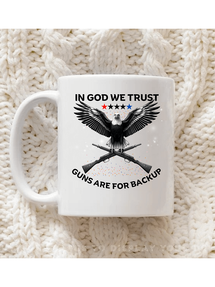 In God We Trust Patriotic Eagle Mug - American Flag Independence Day Coffee Cup - USA Second Amendment Gift product image (1)