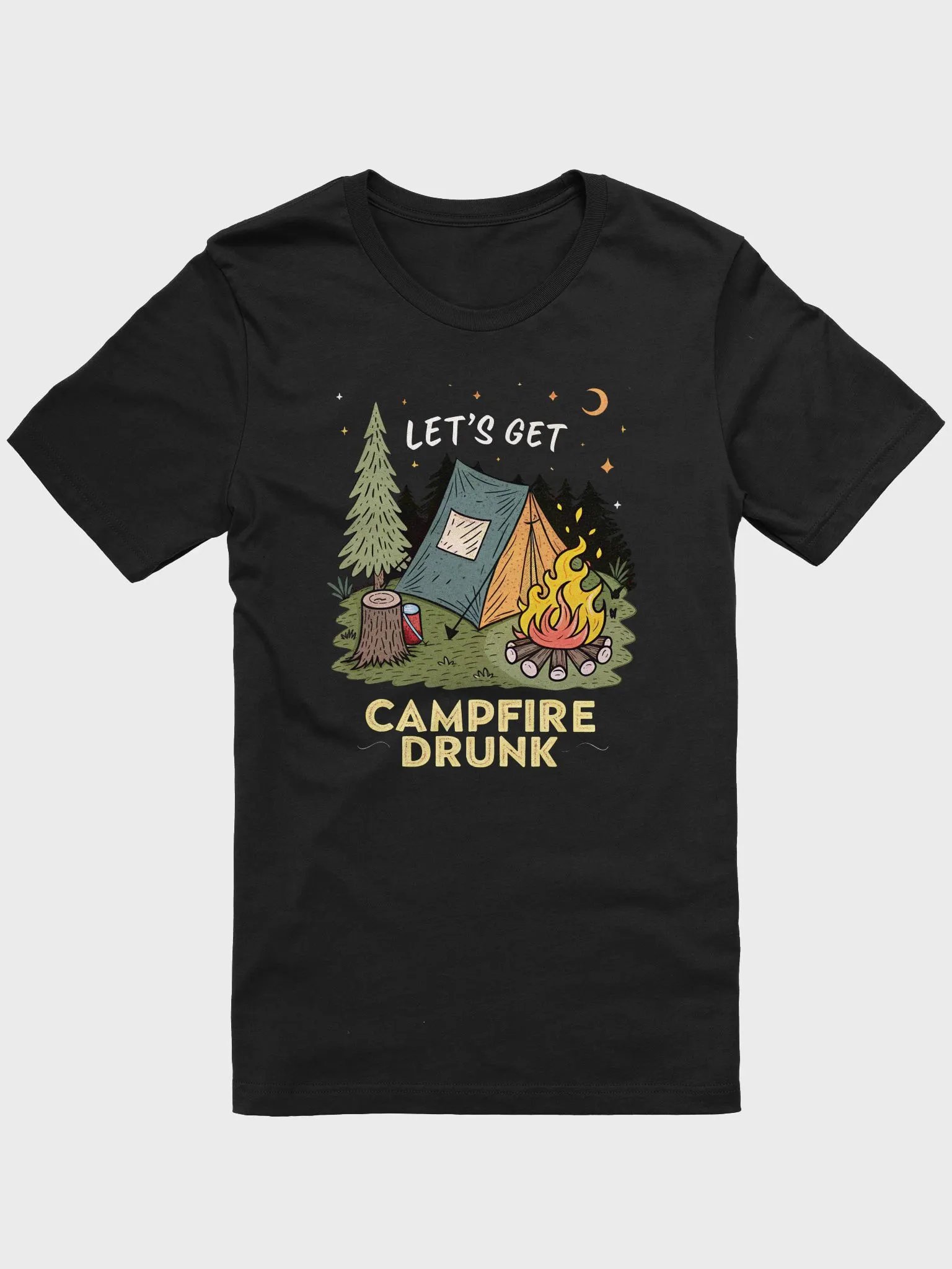 Let's Get Campfire Drunk | Funny Camping T-Shirt for Campers, RV Travelers,Bonfire Lovers, and Outdoor Adventure Enthus product image (1)