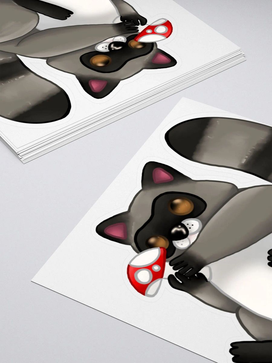 Cute Racoon sticker product image (4)
