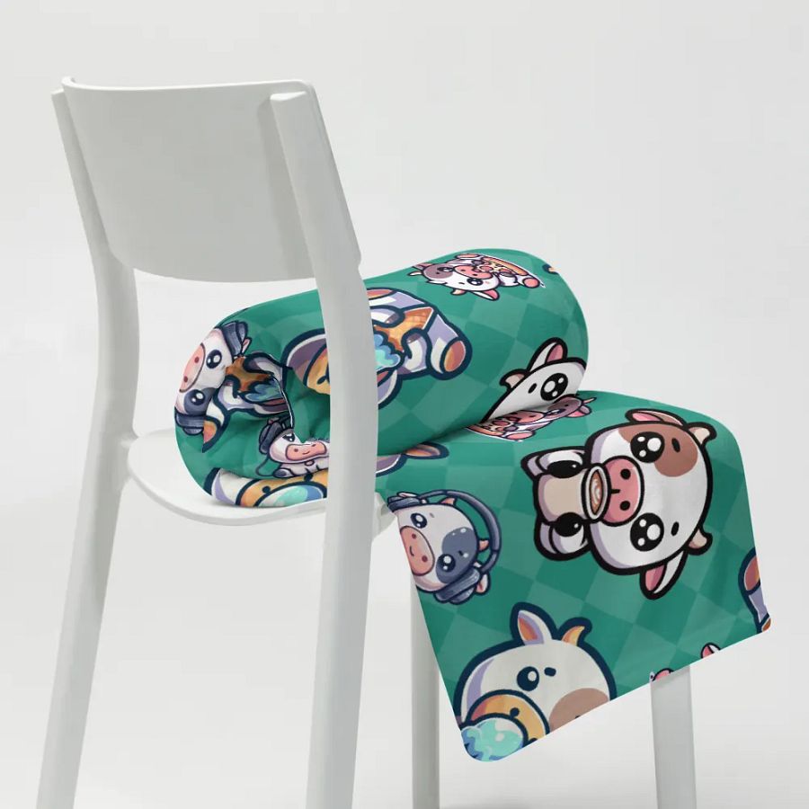 Kawaii Cows Funny Blanket for Cow Lovers product image (9)
