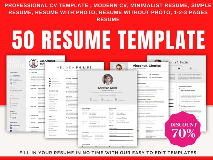 50 Resume Template Bundle product image (2)