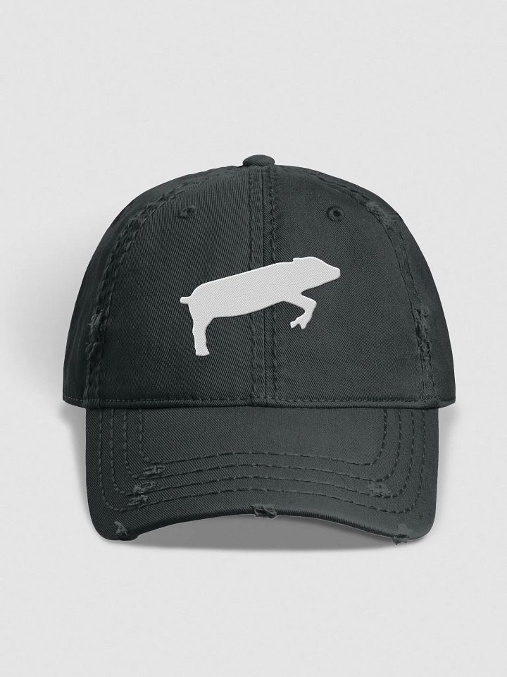 Leaping Pig Logo LIGHT (Otto Distressed Dad Hat) product image (2)