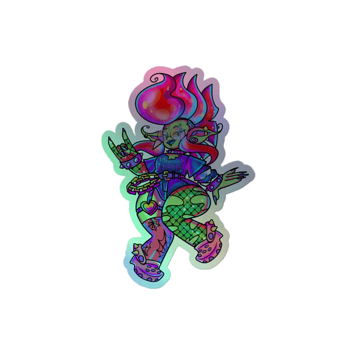 Sparkly Giz holographic sticker product image (2)