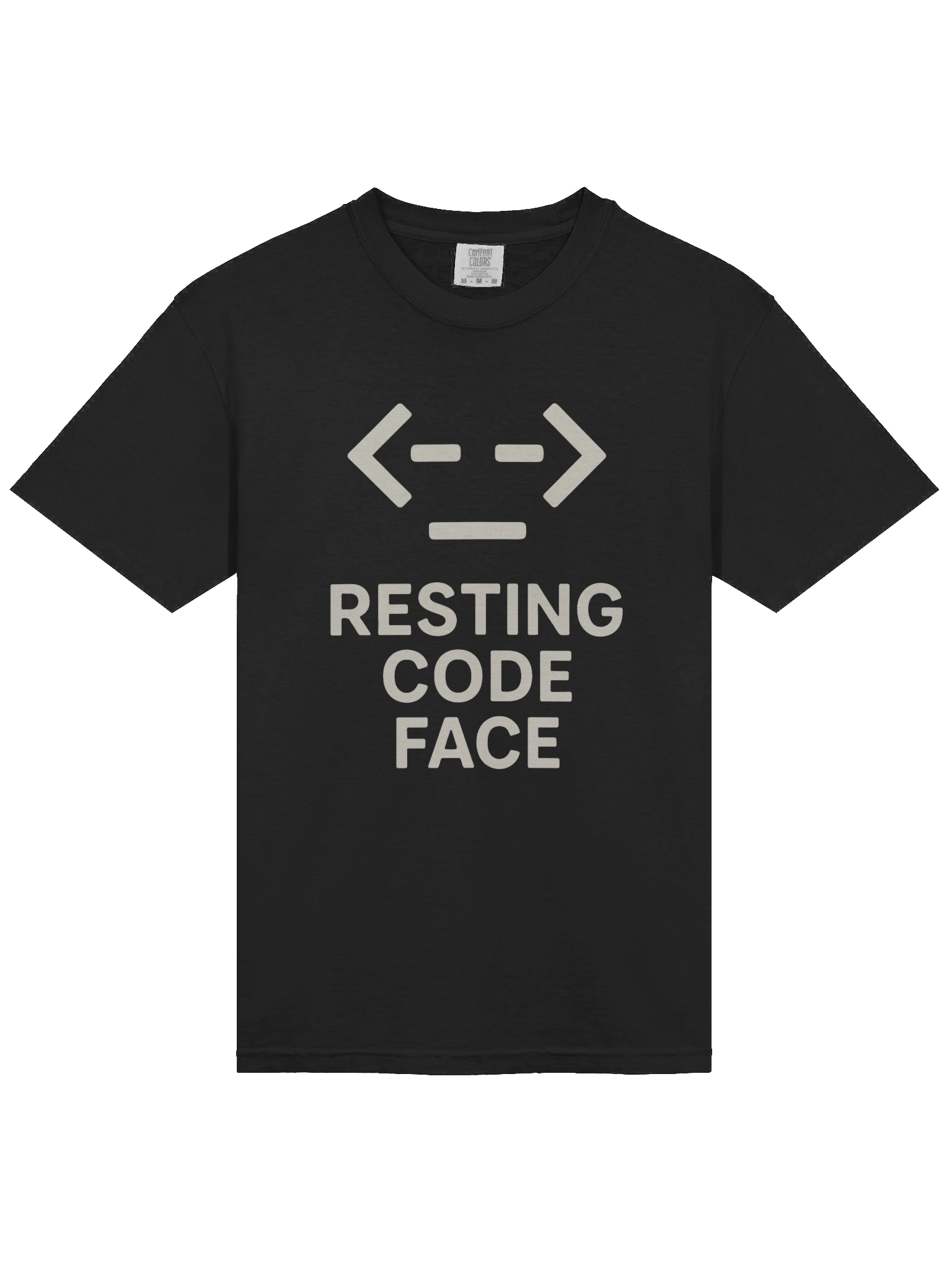 Resting Code Face Typographic T-Shirt product image (3)