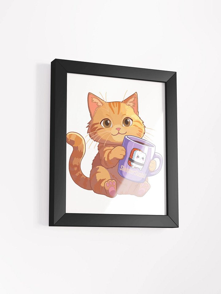 SinisterSushii Coffee Cat Framed Print product image (23)