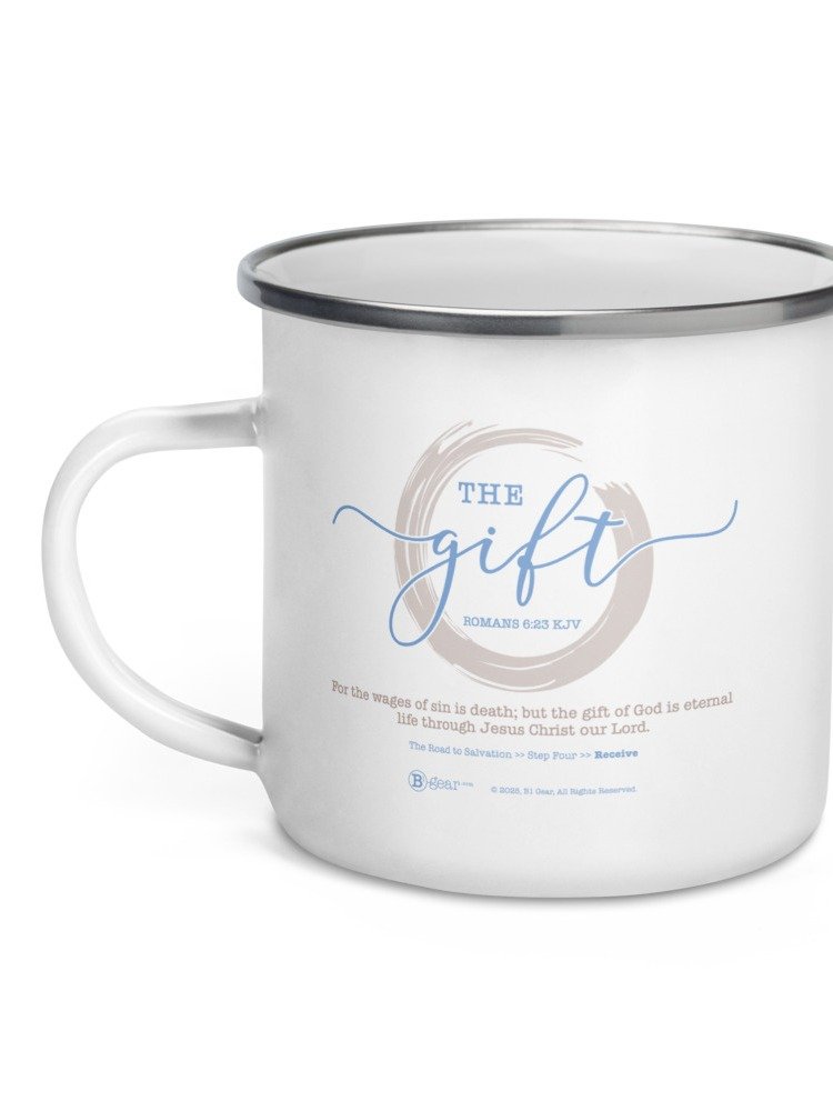 Mug, The Road to Salvation, Step 4, THE GIFT/Receive, Premium Enamel Mug product image (8)