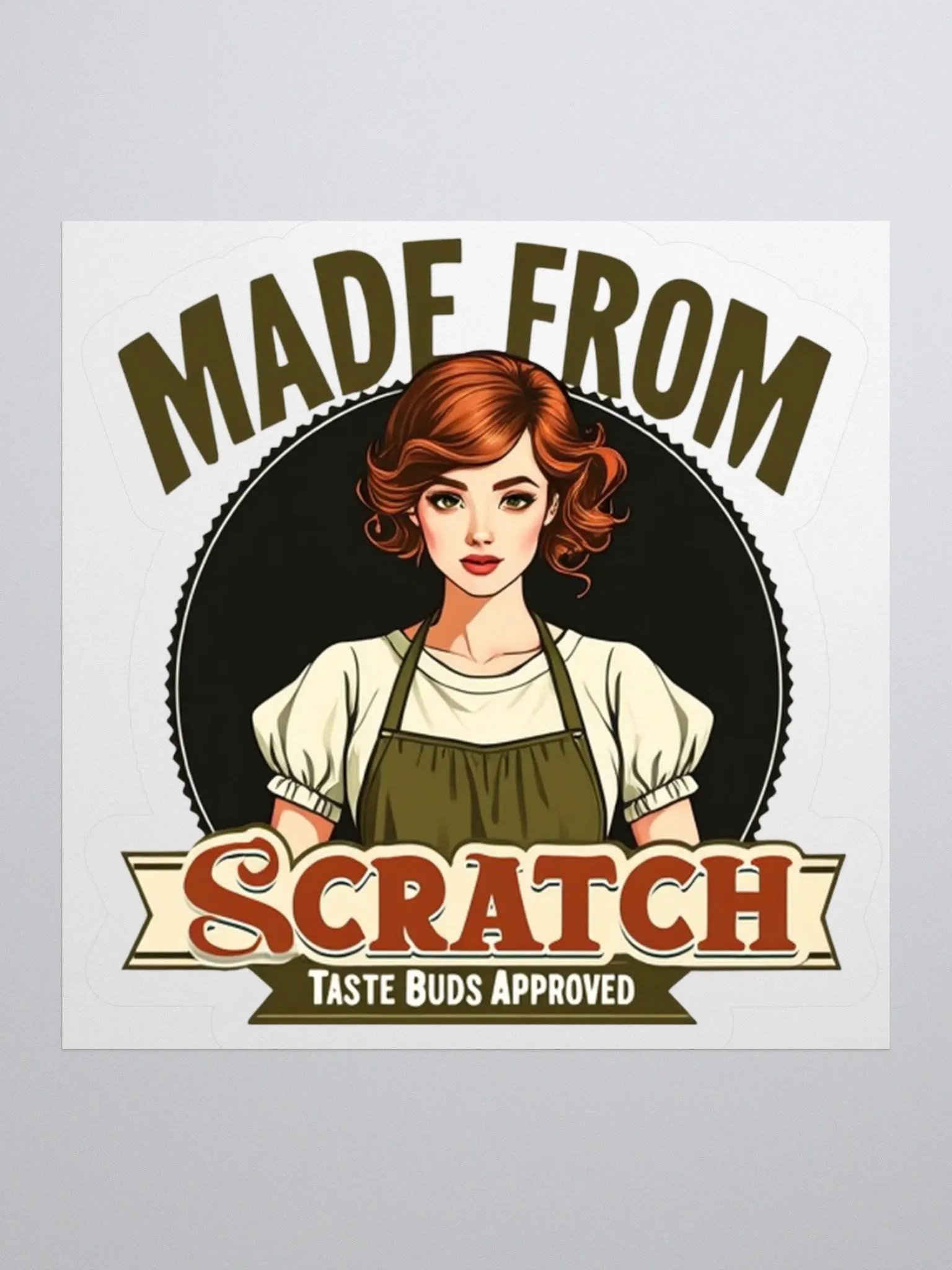 Made from Scratch Vintage Chef Kiss Cut Stickers product image (2)