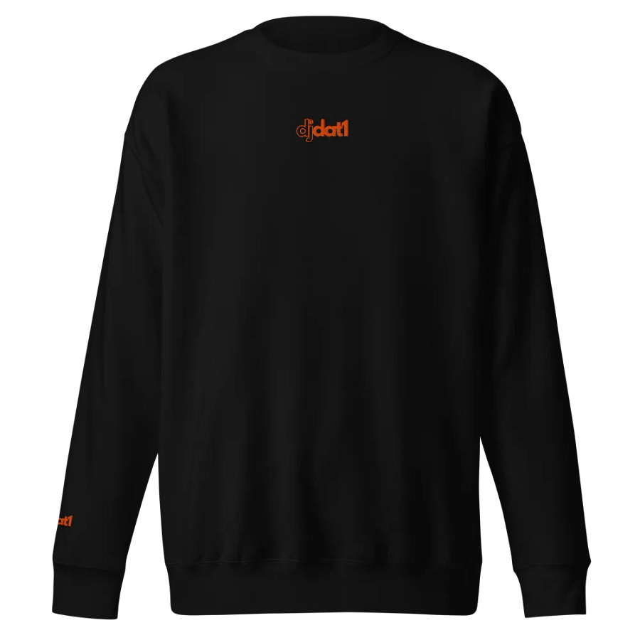[DAT1] Premium Black Sweatshirt w/Embroidered logo (mango logo) product image (1)