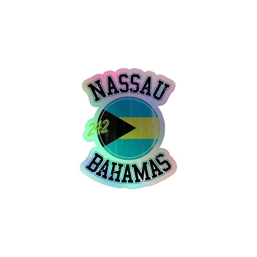 Nassau Bahamas Sticker Holographic : Bahamas Flag 242 product image (2)