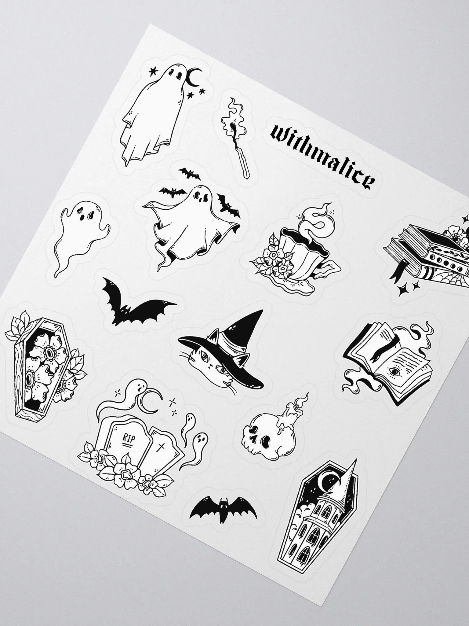 ghostly black & white stickers product image (3)
