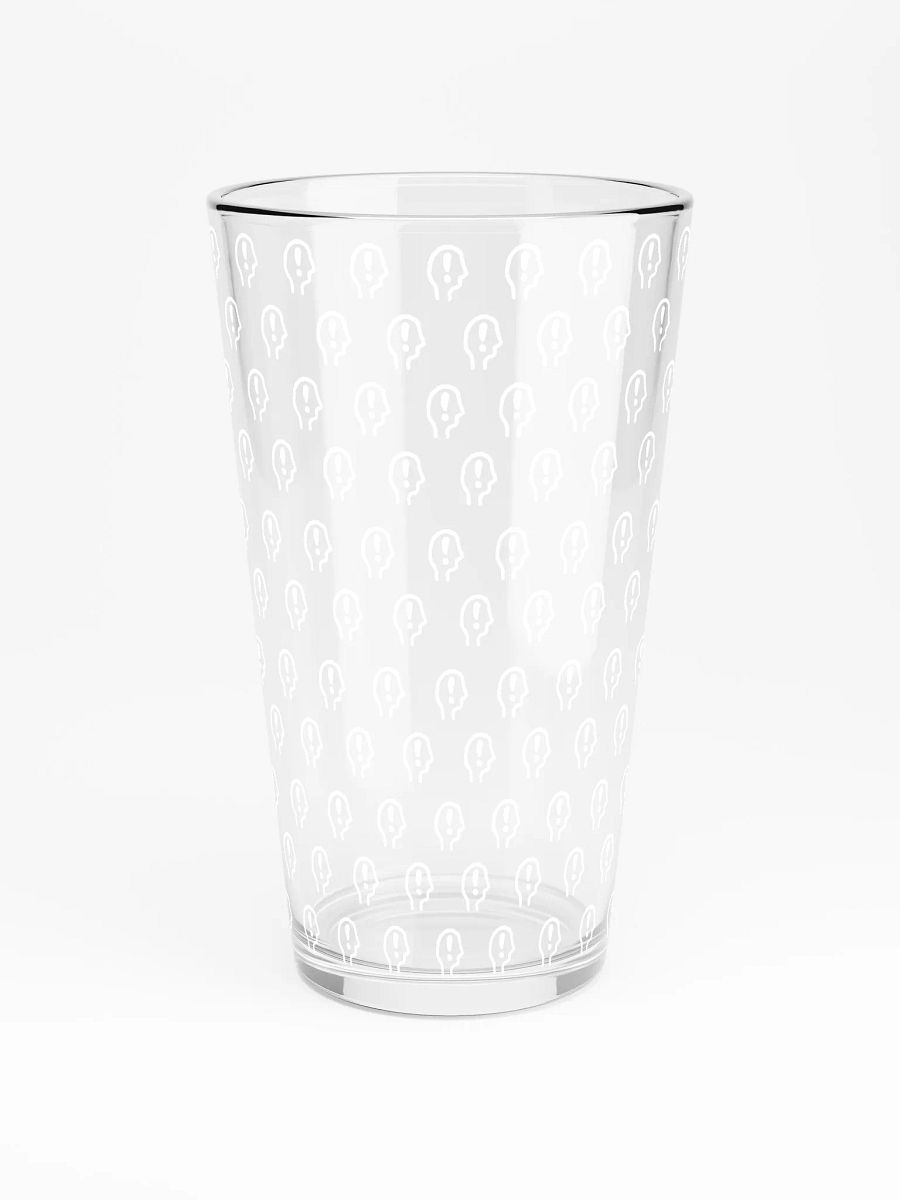 exclaiming mentally (repeating white design) pint glass product image (3)