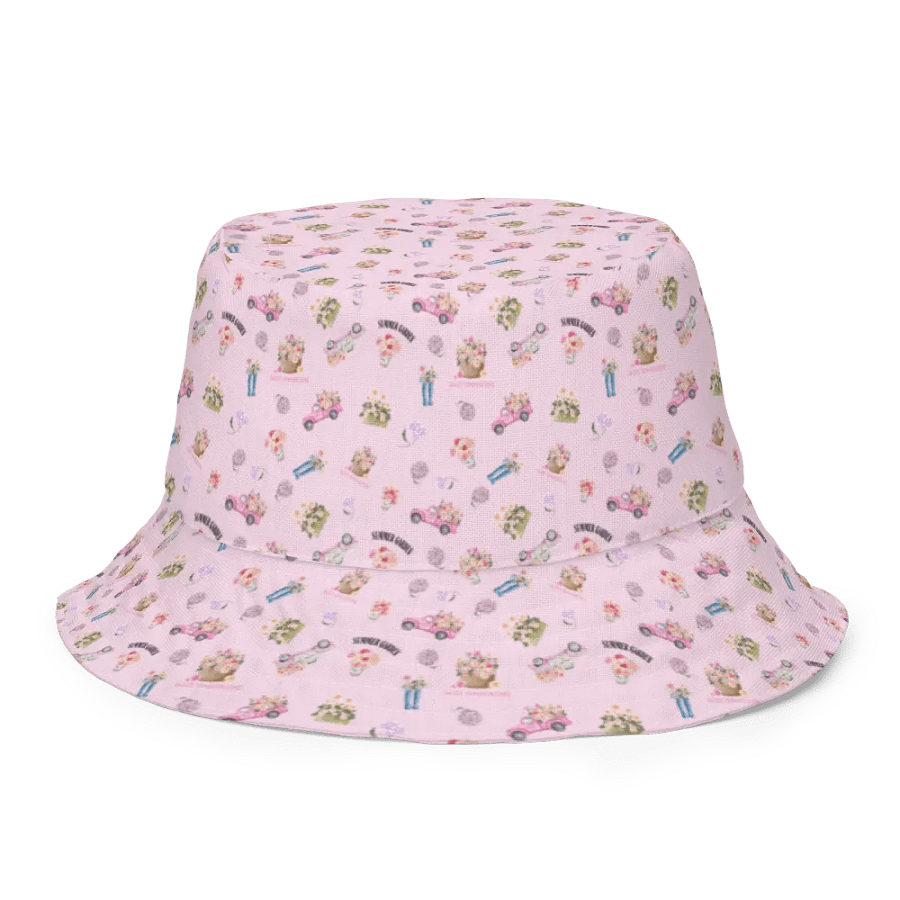 PINK DAISY COTTAGE PATTERN BUCKET HAT REVERSIBLE - Diesen Hut hat niemand ausser Dir ! product image (5)
