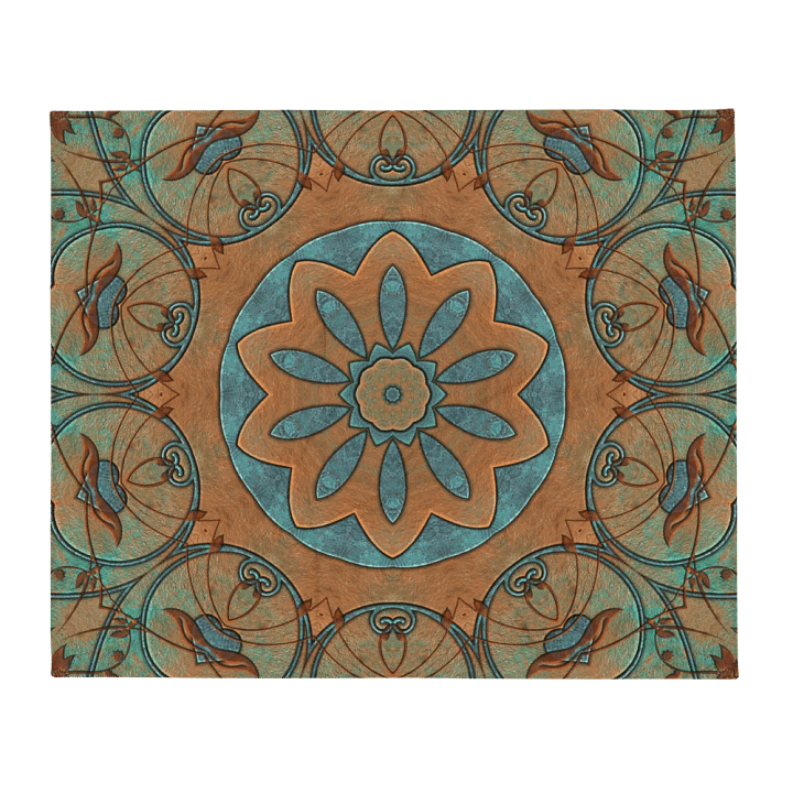 Copper Patina Kaleidoscope Throw Blanket product image (2)