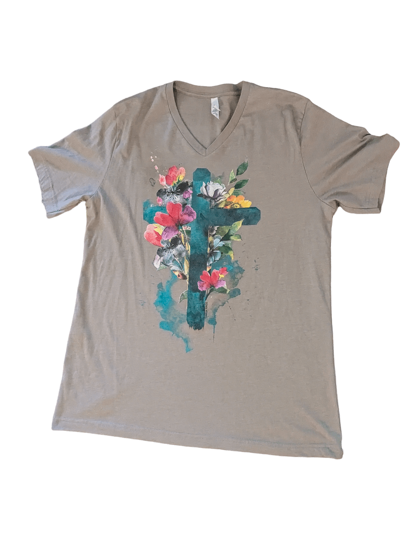 XL Cross & Flowers Tee