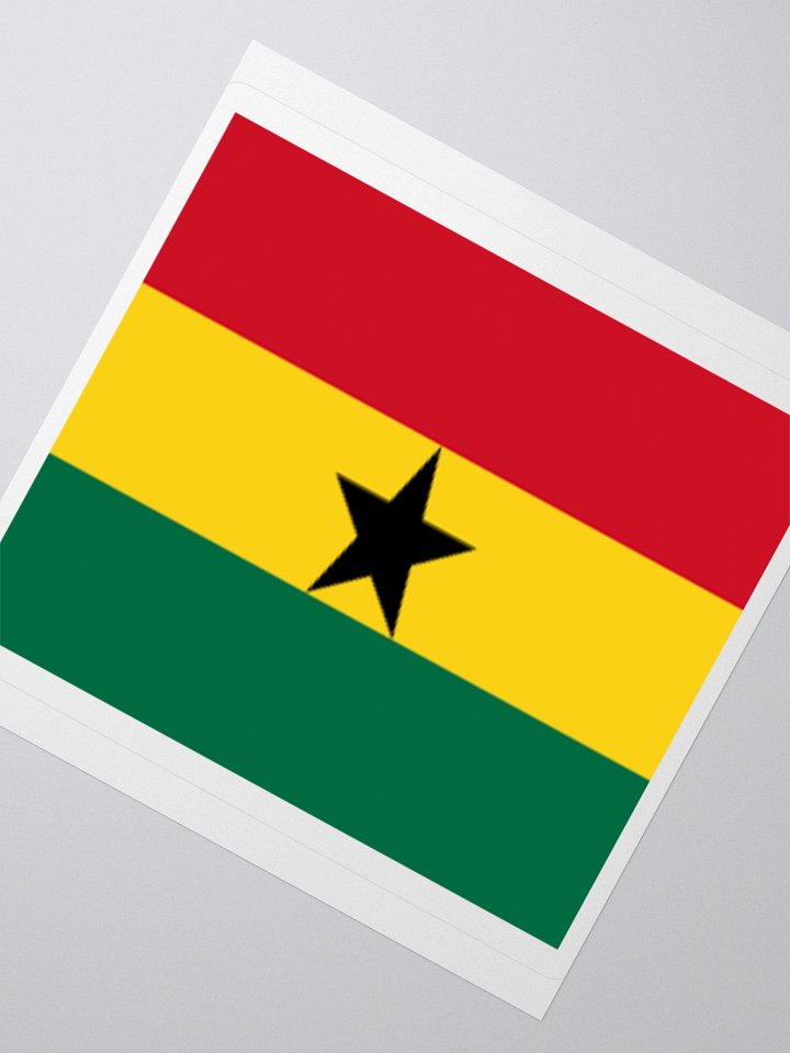 Ghana Flag Sticker | Black Star Design | Durable Vinyl | 3 Sizes product image (4)
