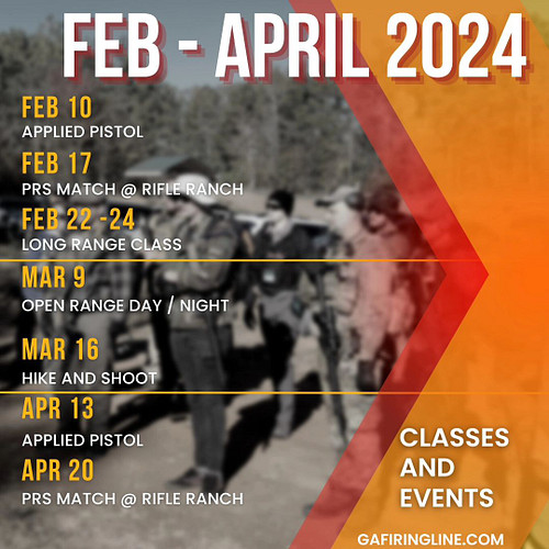 Class and event schedule is up thru  April! Sign up for Applied Pistol can be found in the linktree and on GAFIRINGLINE.COM 
...