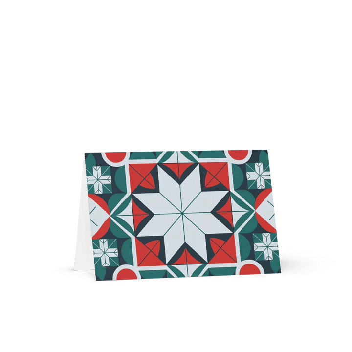 Kaleidoscope patterned greeting card product image (1)