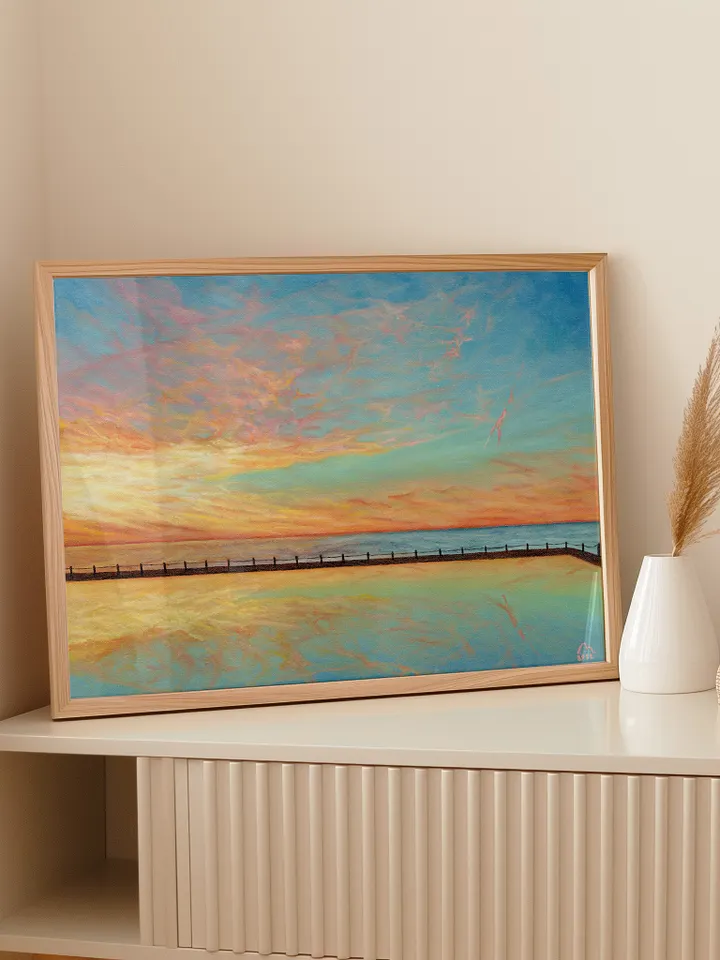 Breaking Sunset Over the Coast Art Print product image (2)