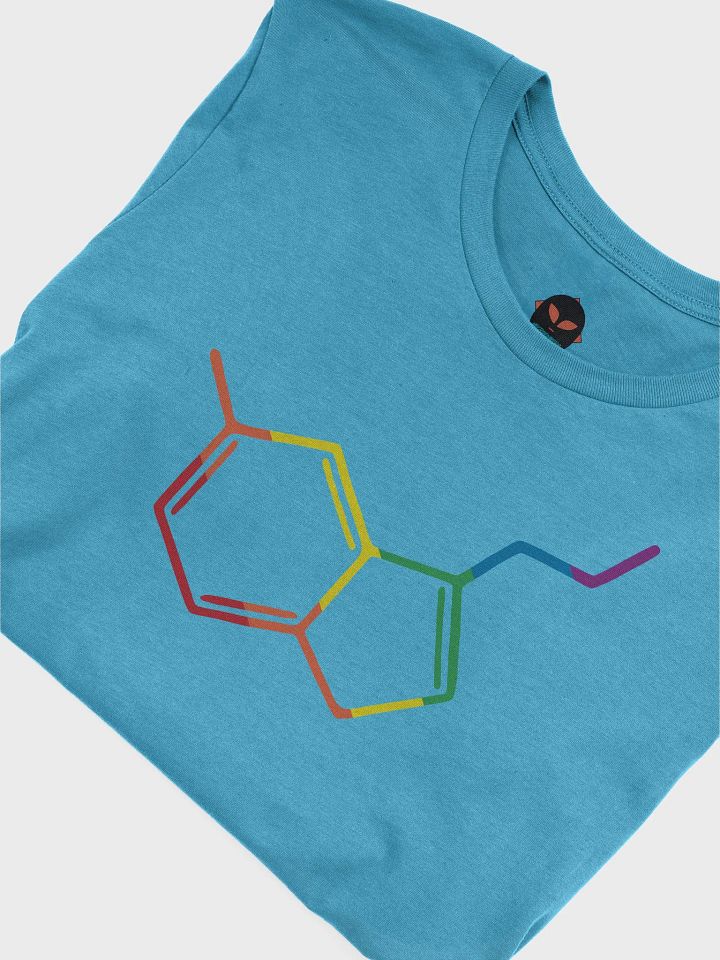 rainbow seratonin molecule shirt product image (2)
