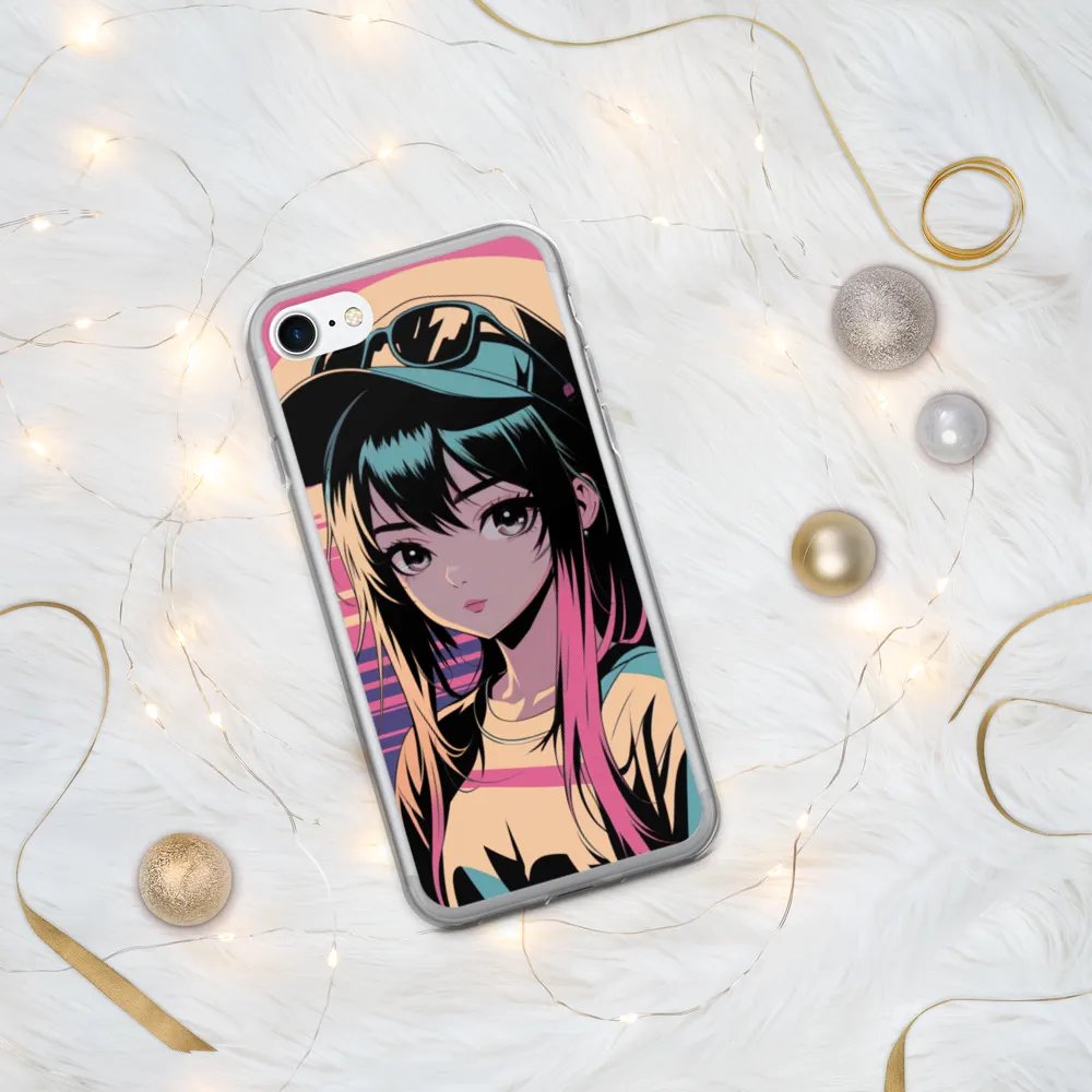Anime Girl Rainbow hair Iphone Cover product image (8)