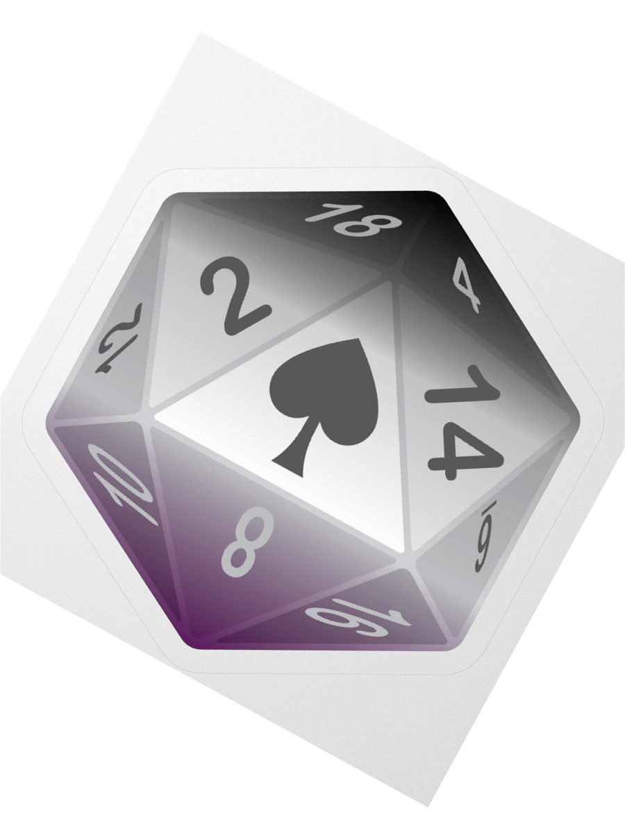Asexual Pride D20 Sticker product image (5)
