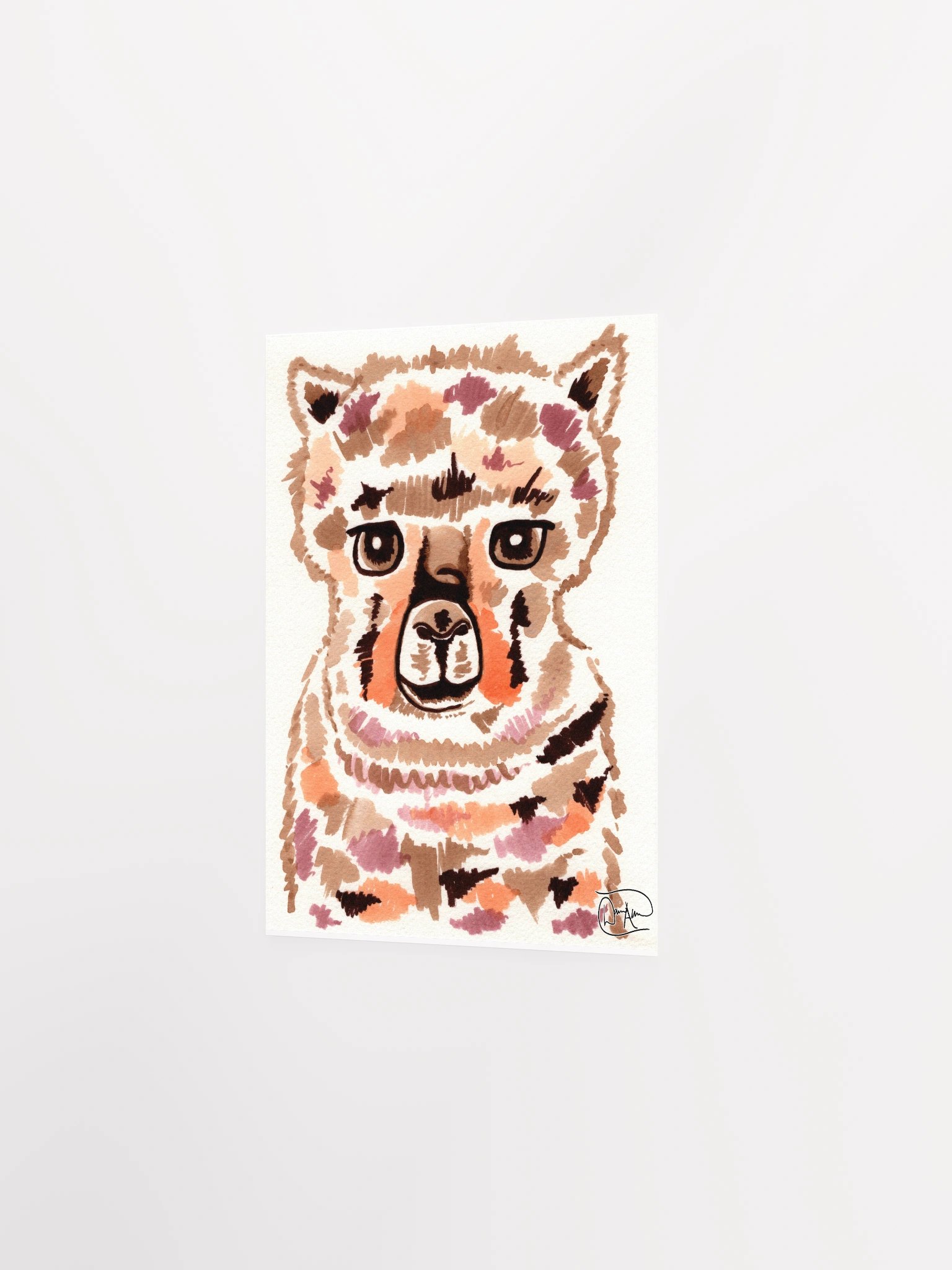 Alpaca Watercolour Print product image (2)