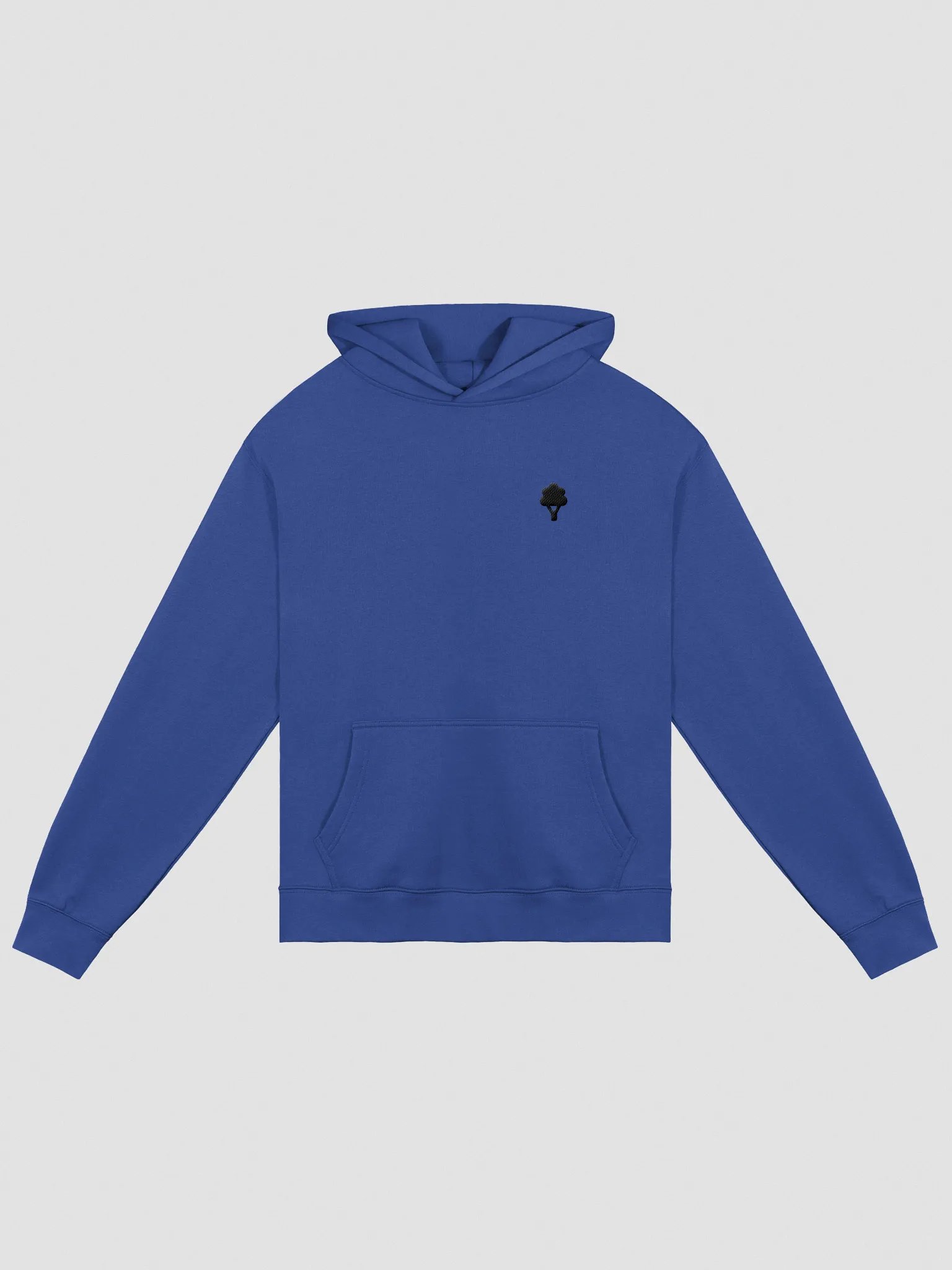 quartz math apparel Oversized Hoodie – Black Tree Emblem product image (1)