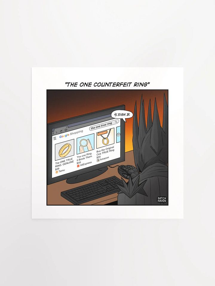 "The one counterfeit ring" poster (10″×10″) product image (1)