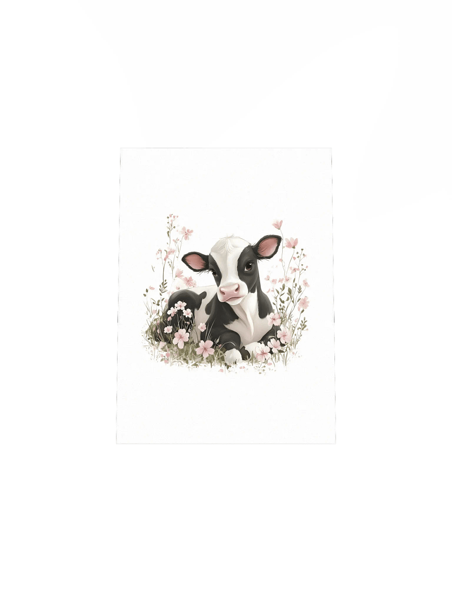 Holstein Cow in Pink Florals Farm Print product image (30)