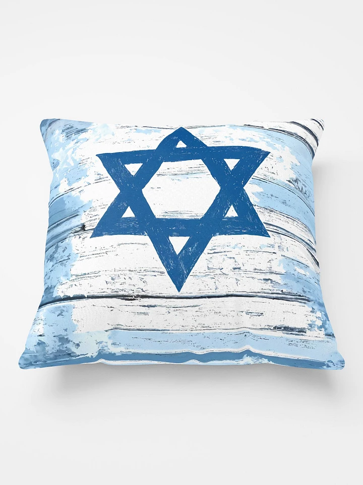 Blue Star of David Pillow in Shabby Chic Style product image (2)