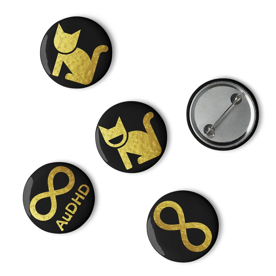 Golden AuDHD Cats Pin Set product image (2)