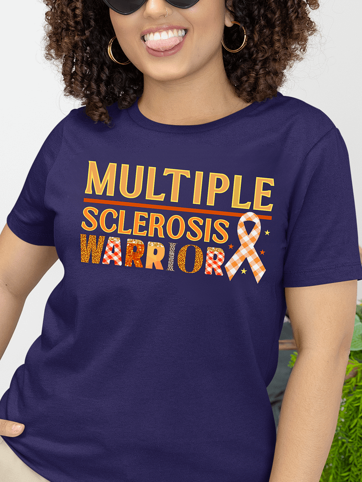 Multiple Sclerosis Warrior, Awareness Bella Canvas T-shirt product image (12)