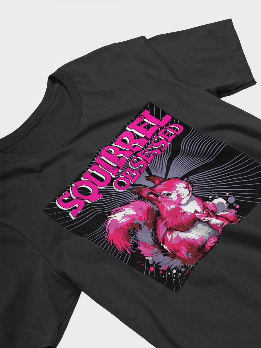 (dark grey) Squirrel Obsessed Cartoon T-Shirt product image (3)