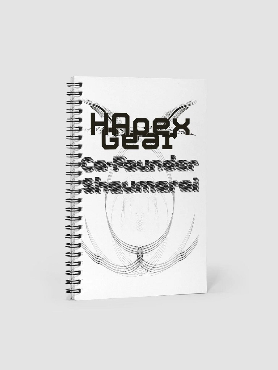 Spiral Notebook - Co Founder Shaumarai - Black HApex Gear Black Logo product image (1)