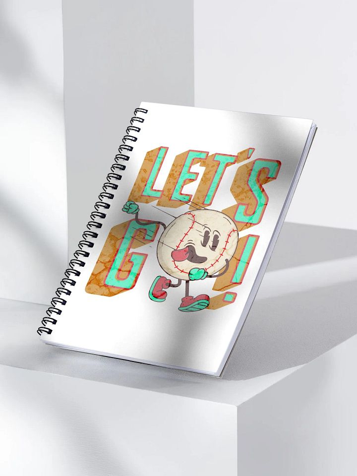 Lets Go Baseball Mascot Cheerful Spiral Notebook product image (2)