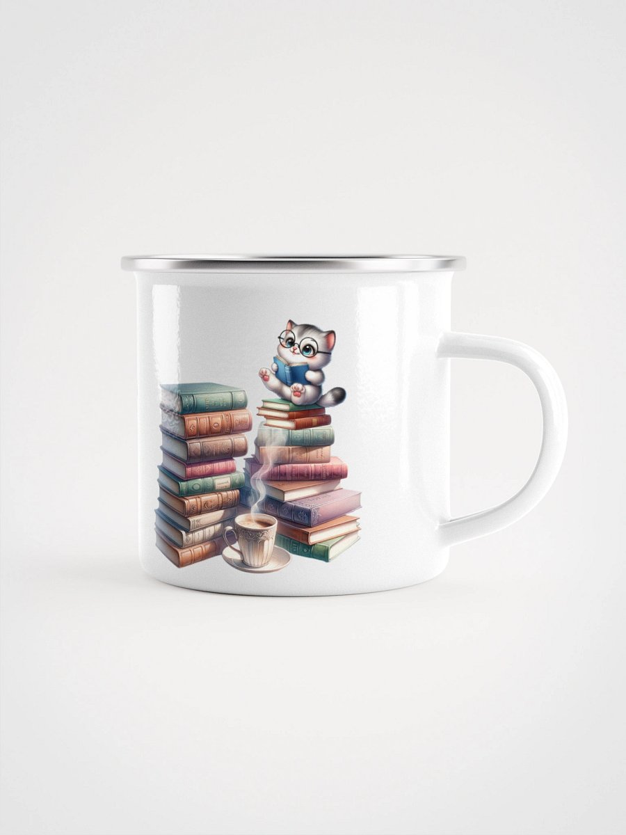 Whimsical Sewing Book Lover's Enamel Mug product image (1)