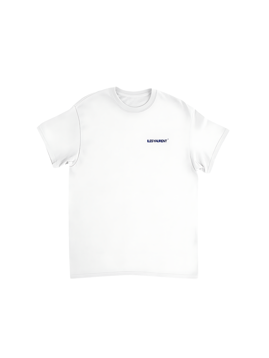 ILES YAURENT © Maglia bianca latte in cotone con motivo ricamato product image (1)