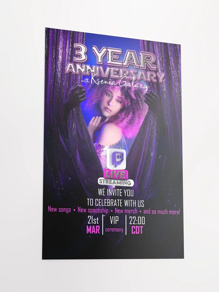 Matte Paper Poster (3 YEAR on TWITCH) product image (2)