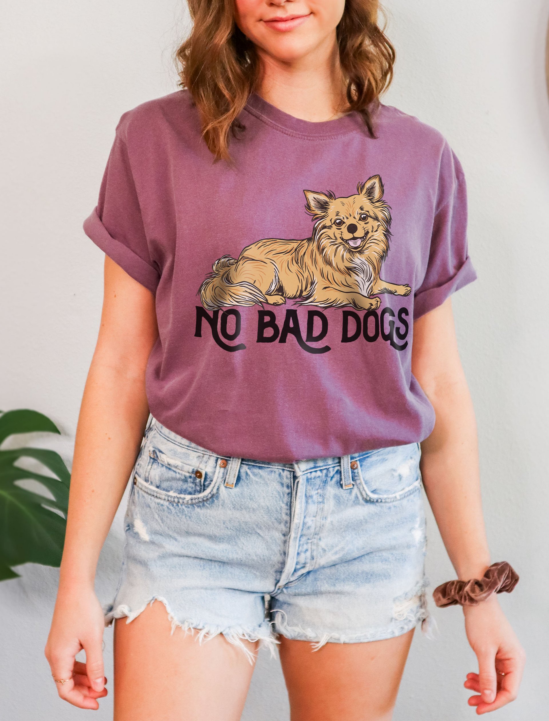 No Bad Dogs T-Shirt of a Long-Haired Chihuahua | Funny T-Shirt for Chihuahua Paw-rents product image (6)
