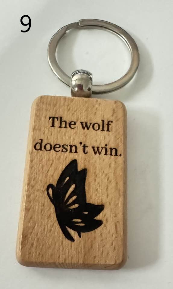 Wooden Engraved Illness Awareness Keychains | Chronic Pain, Cancer, & More (5) product image (9)