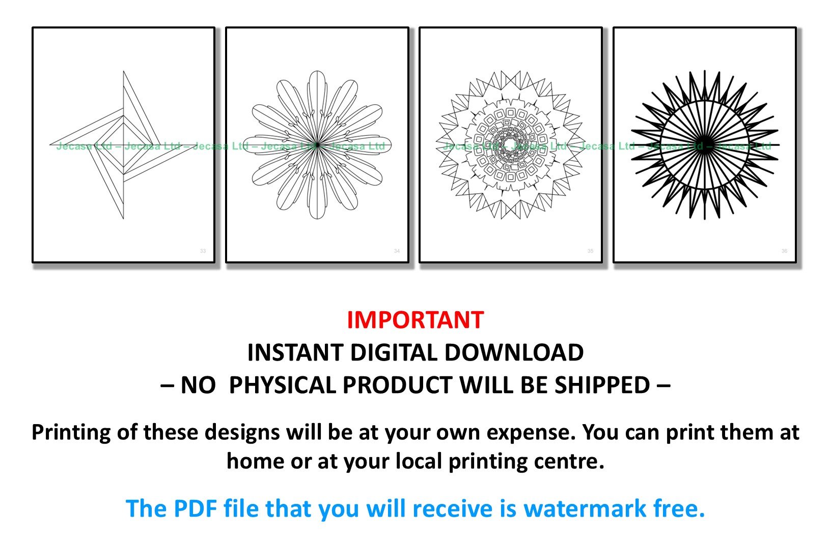 100 Geometric Mandala Coloring Pages | PDF | Digital File | Series GM2025 Vol. 12 product image (7)