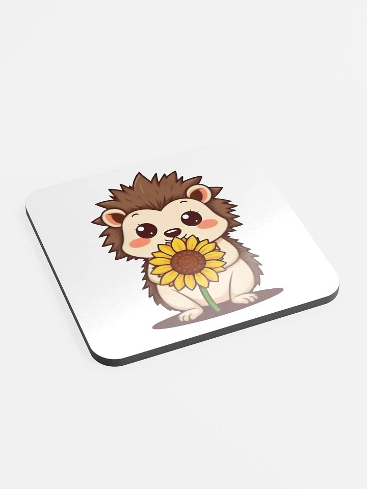 Sunflower Hedgehog Cork Coaster product image (1)