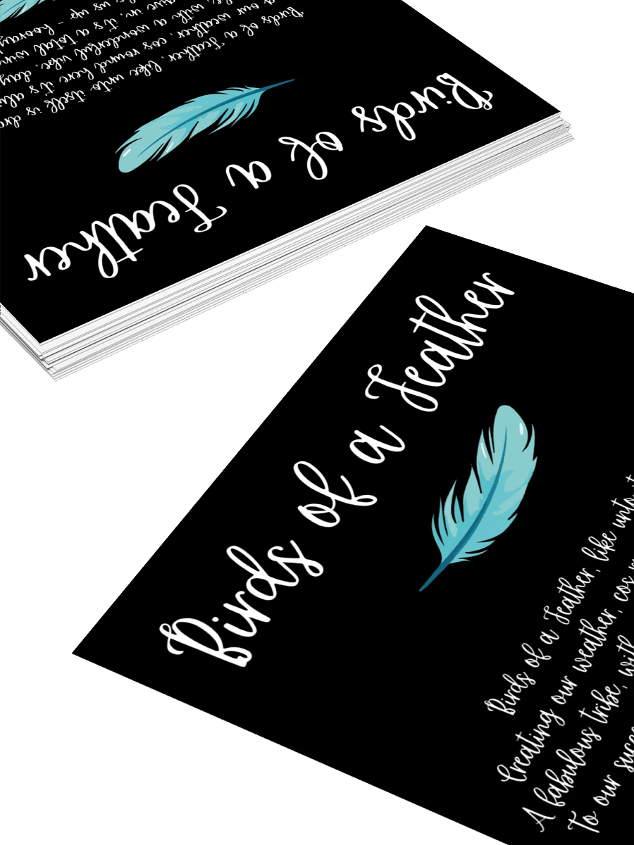 Birds of A Feather - White on Black Sticker product image (4)